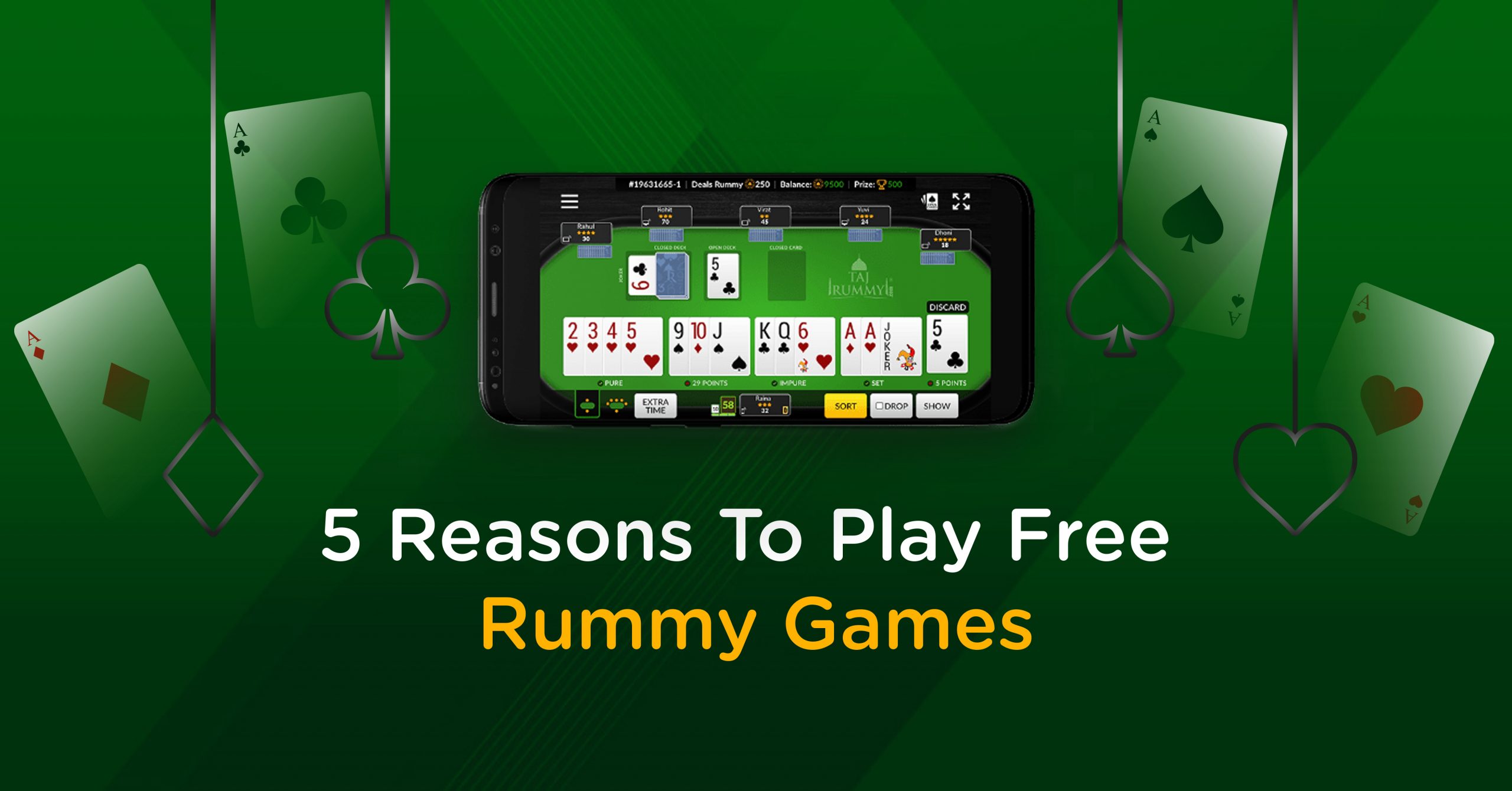 Reasons to play Rummy online